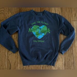 Hard Rock Cafe Save The Planet Crewneck Sweatshirt Baltimore Size Medium